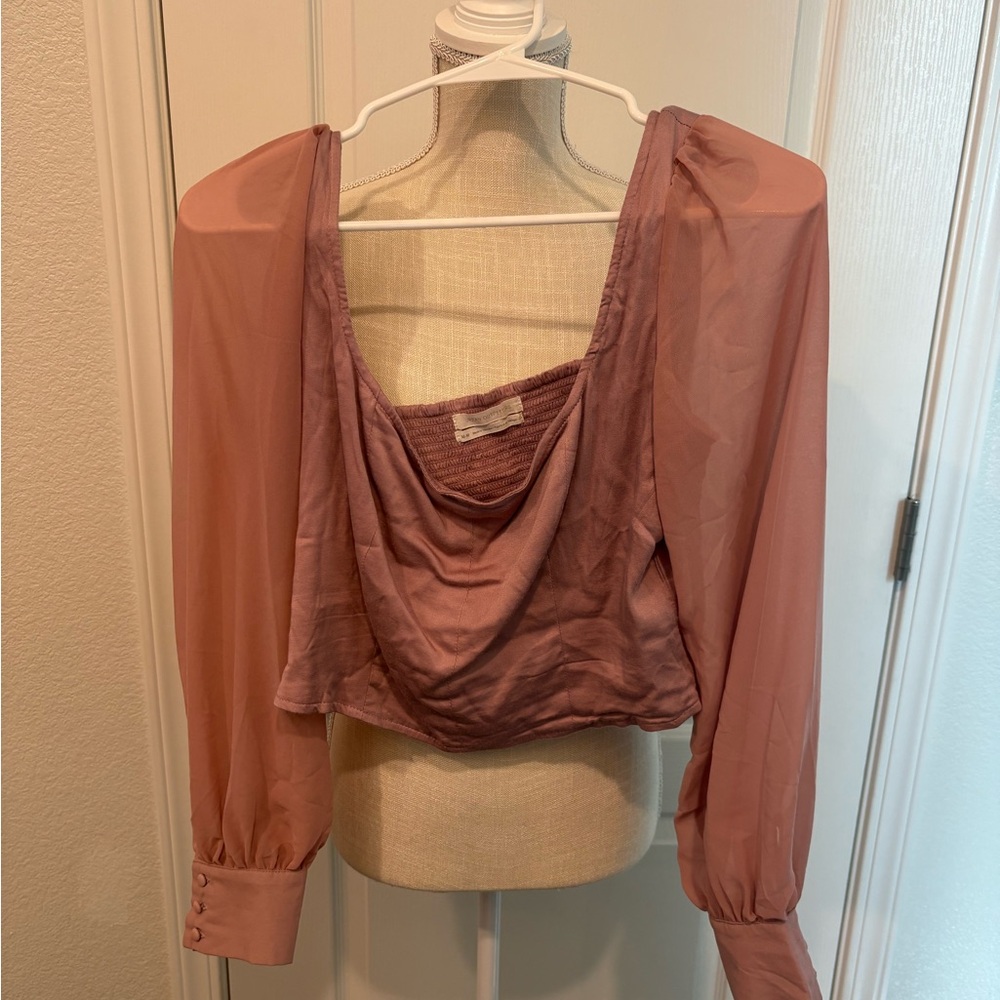 Urban Outfitters Mauve Draped Blouse